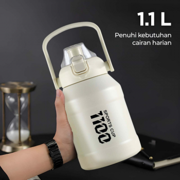 Gambar produk NARMEI Botol Minum Termos Air Panas Dingin Stainless Steel 316 1.1L - DDH316