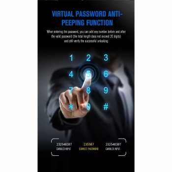 Gambar produk Benzi Smart Door Lock Fingerprint Password Card We Chat Mini Program - B21