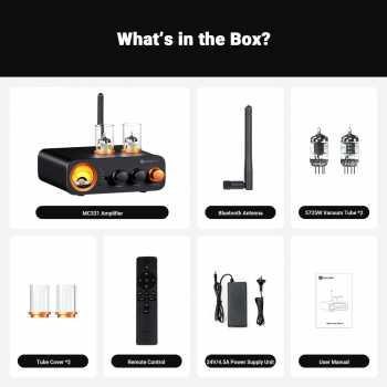 Gambar produk Fosi Audio Amplifier Tube Bluetooth DAC TPA3221 with VU Meter - MC331