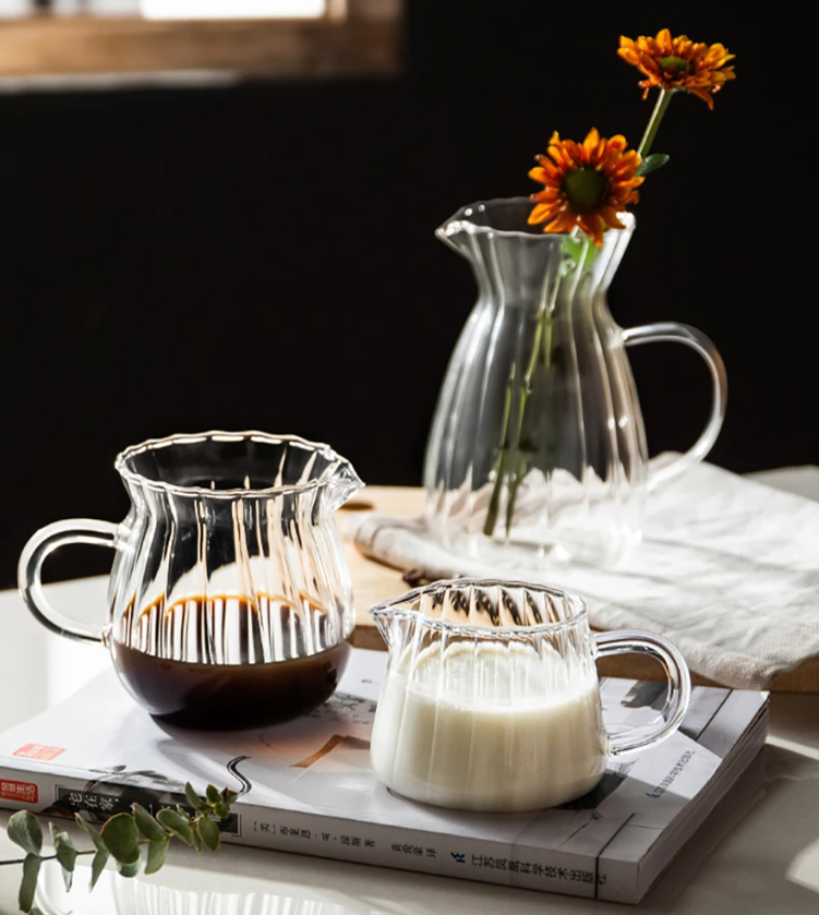 Gambar produk YWDL Teko Teh Pitcher Coffee Milk Jug Borosilicate Glass 370ml - YD1