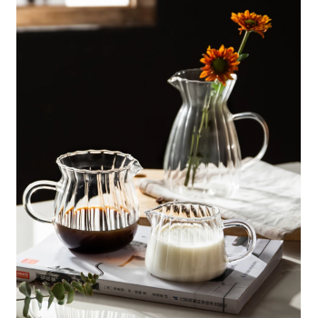Gambar produk YWDL Teko Teh Pitcher Coffee Milk Jug Borosilicate Glass 370ml - YD1