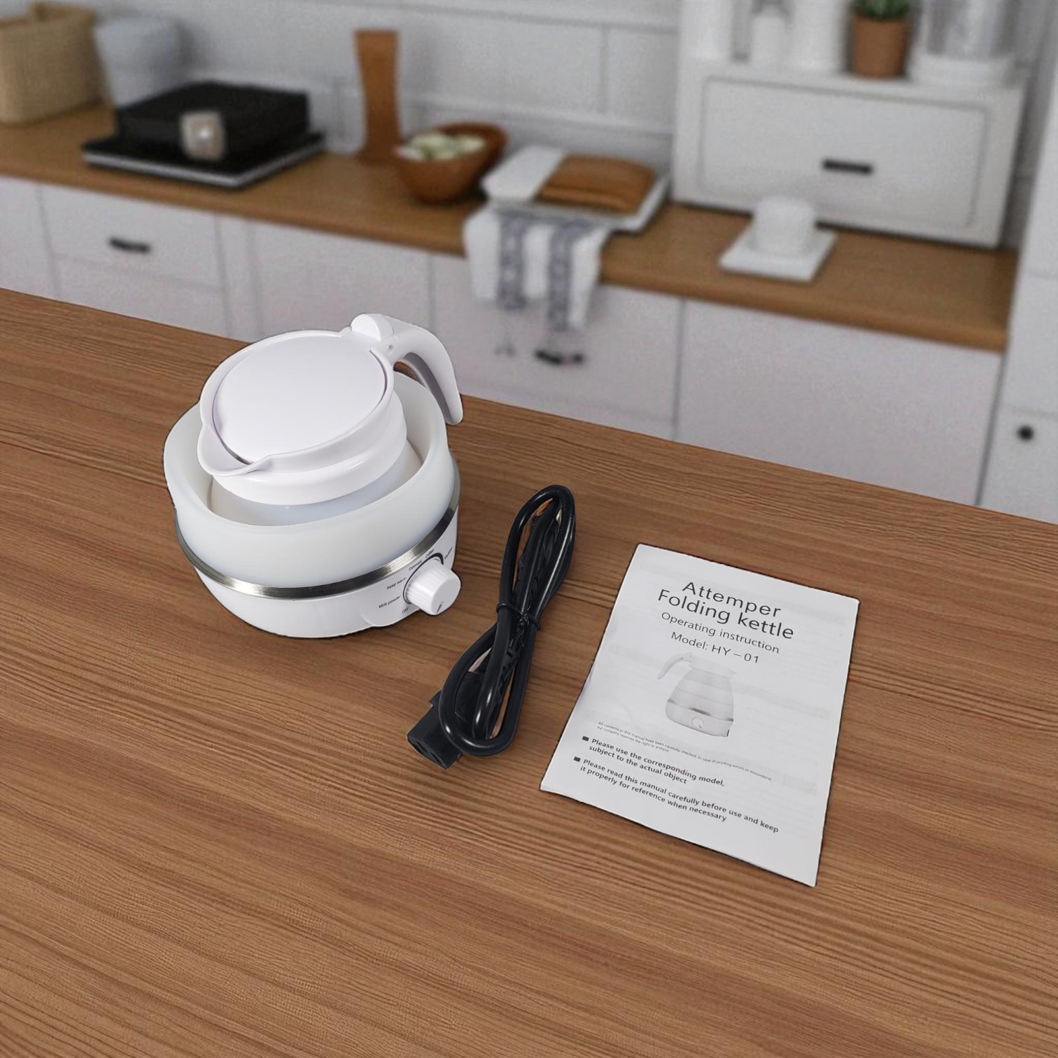 Gambar produk FMA Mini Portable Stainless Steel Folding Travel Kettle 600ml - HY-01