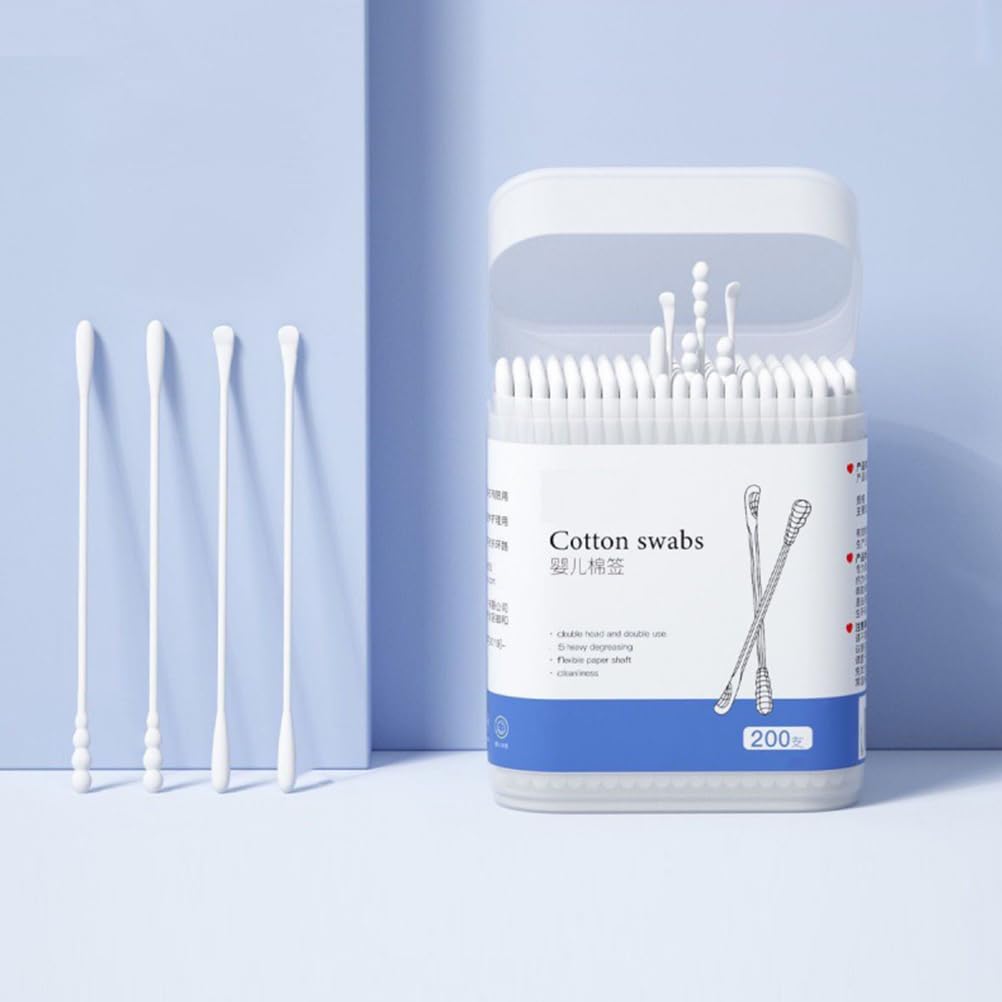 Gambar produk BTX Cotton Swab Korek Kuping Double Headed Baby Ear Boogers 200 PCS - INU129