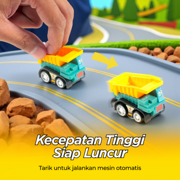 Gambar produk ZKZC Mainan Anak Mobil Car Truck Children Toy 6 PCS - XY422