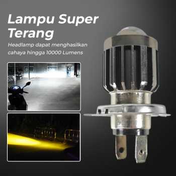 Gambar produk REDCAR Lampu Depan Motor LED Headlamp High Low Beam 2 Color Light H4 - L4
