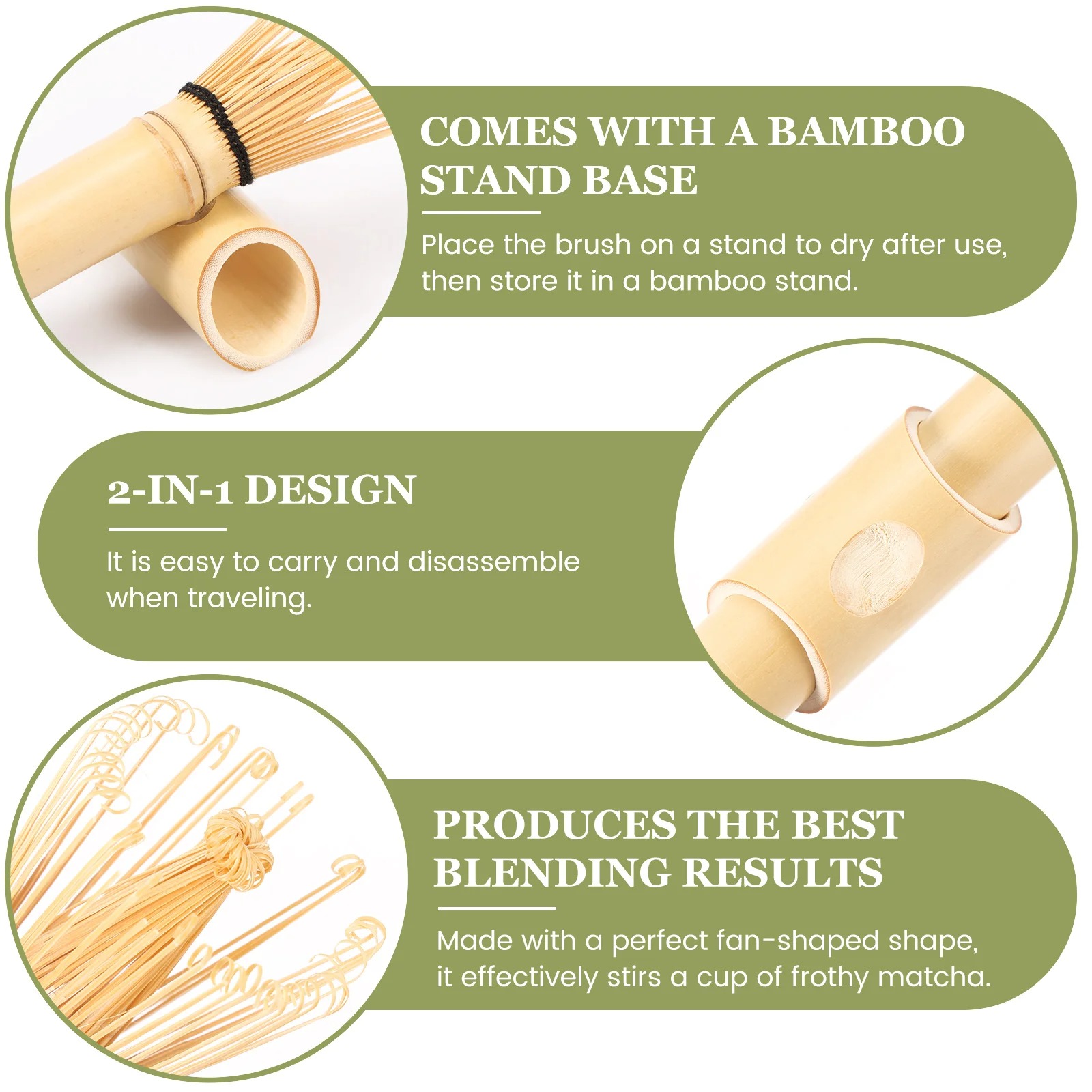 Gambar produk SIDIA Chasen Bamboo Whisk Long Handle Matcha Teh Jepang 56 Tangkai - S-56