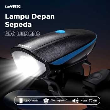 TaffLED Lampu Depan Sepeda Klakson LED Cree XPG 1200mAh 250 Lumens - 7588