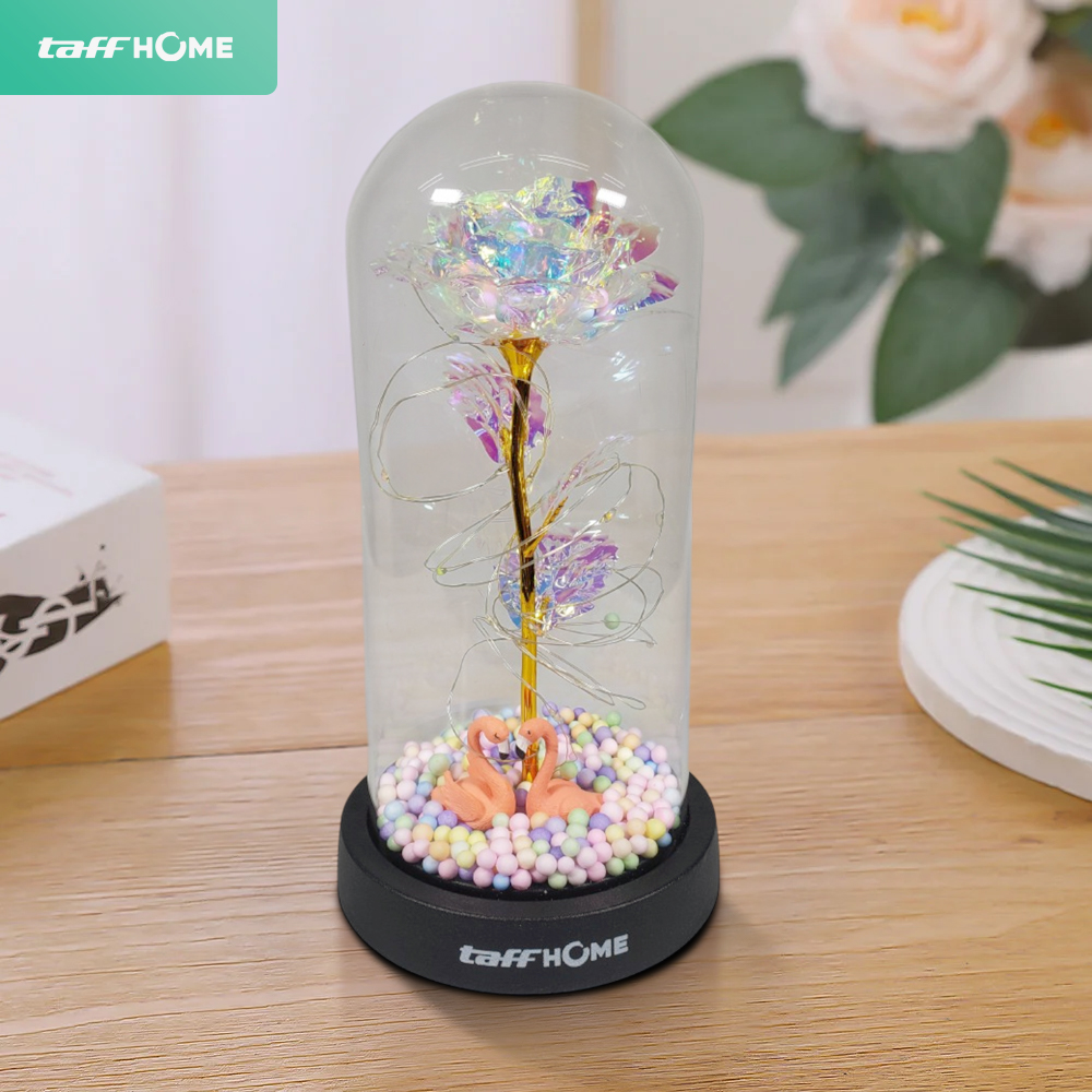 Gambar produk TaffHOME Lampu Meja Hias LED Galaxy Rose Eternal Colorful Light Swan Style - TH-505