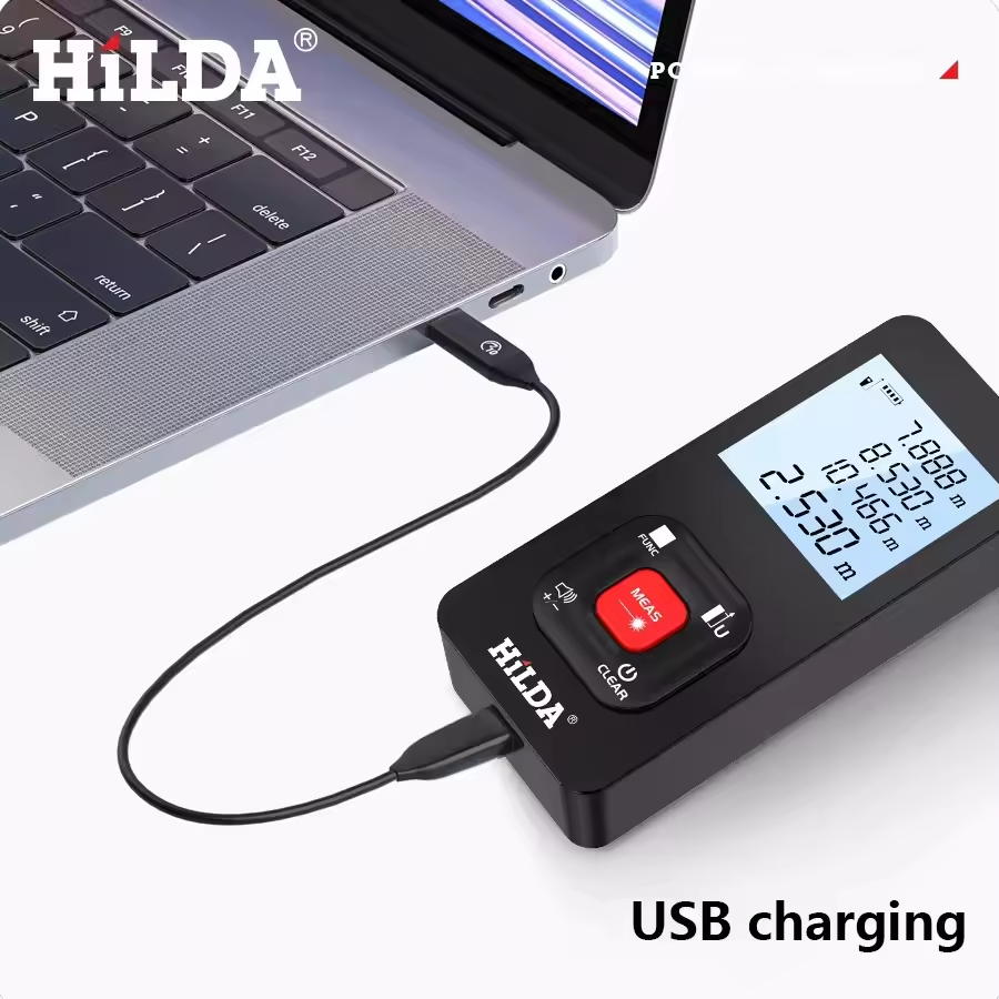 Gambar produk HILDA Alat Pengukur Professional Meter Laser Range Finder 120M 300mAh - CJ392