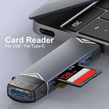 Gambar produk ZXX Card Reader 6in1 Type C USB 3.0 OTG MicroSD - Z61