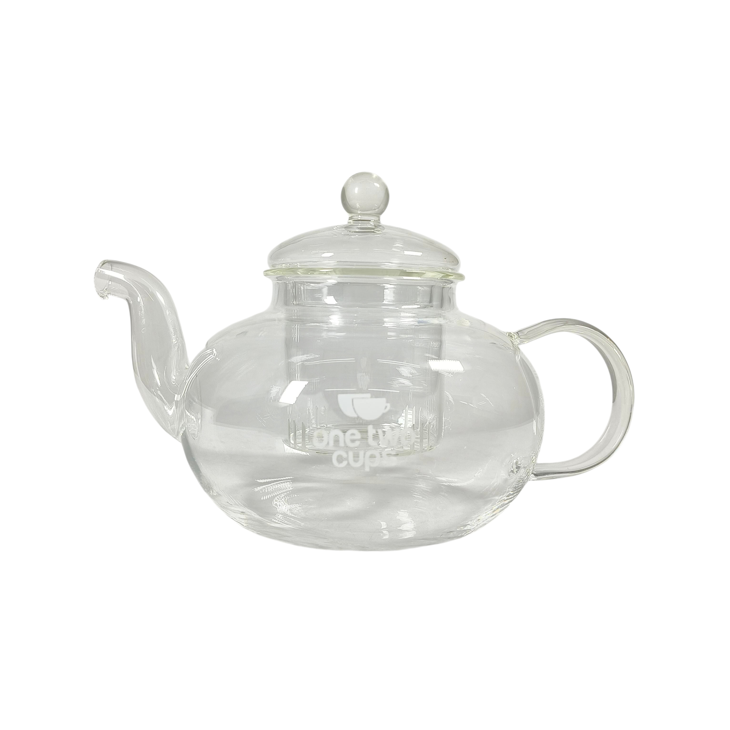 Gambar produk One Two Cups Teko Teh Kaca Saringan Tahan Panas Api Teapot 800ml - 8CV102