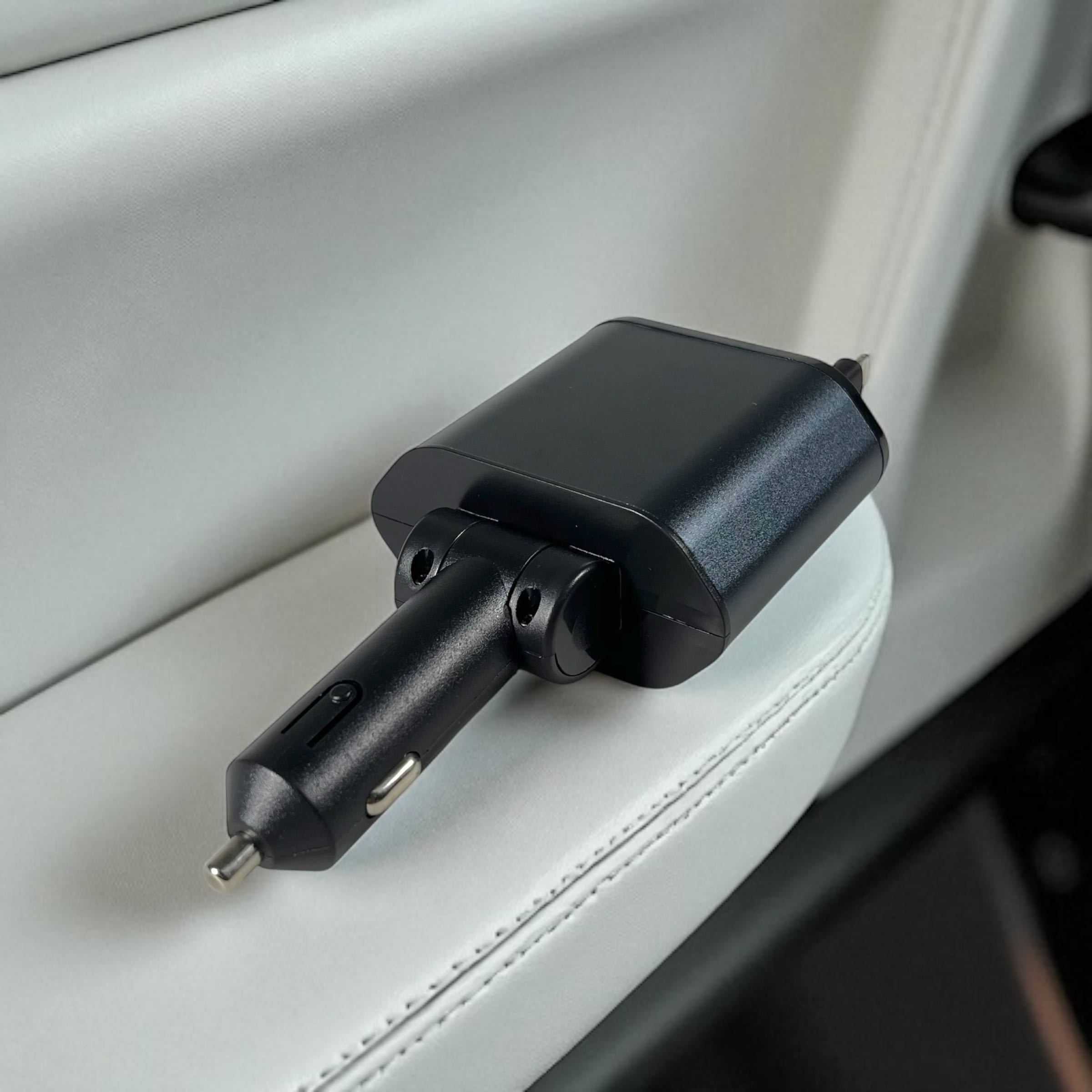 Gambar produk KEBETEME Charger Mobil Kabel USB Type C Lightning Dual Port 12/24V - KT2