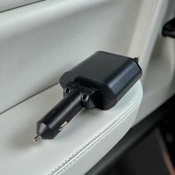 Gambar produk KEBETEME Charger Mobil Kabel USB Type C Lightning Dual Port 12/24V - KT2