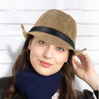 Gambar produk Yingrui Topi Fedora Unisex Laken Hat Jazz Classic Vintage - M-58