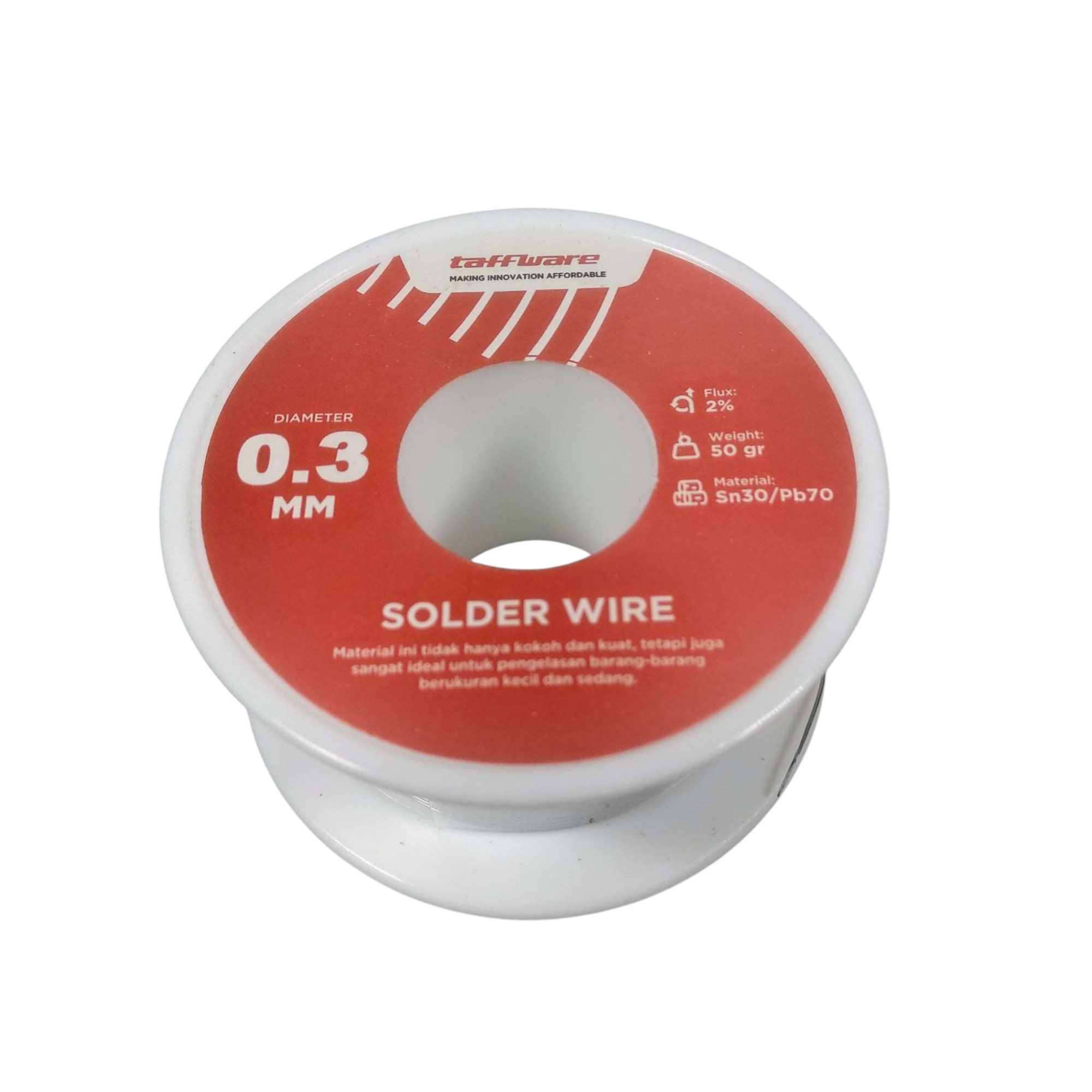Gambar produk Taffware Kawat Timah Solder Tin Lead Sn30/Pb70 0.3mm 50g
