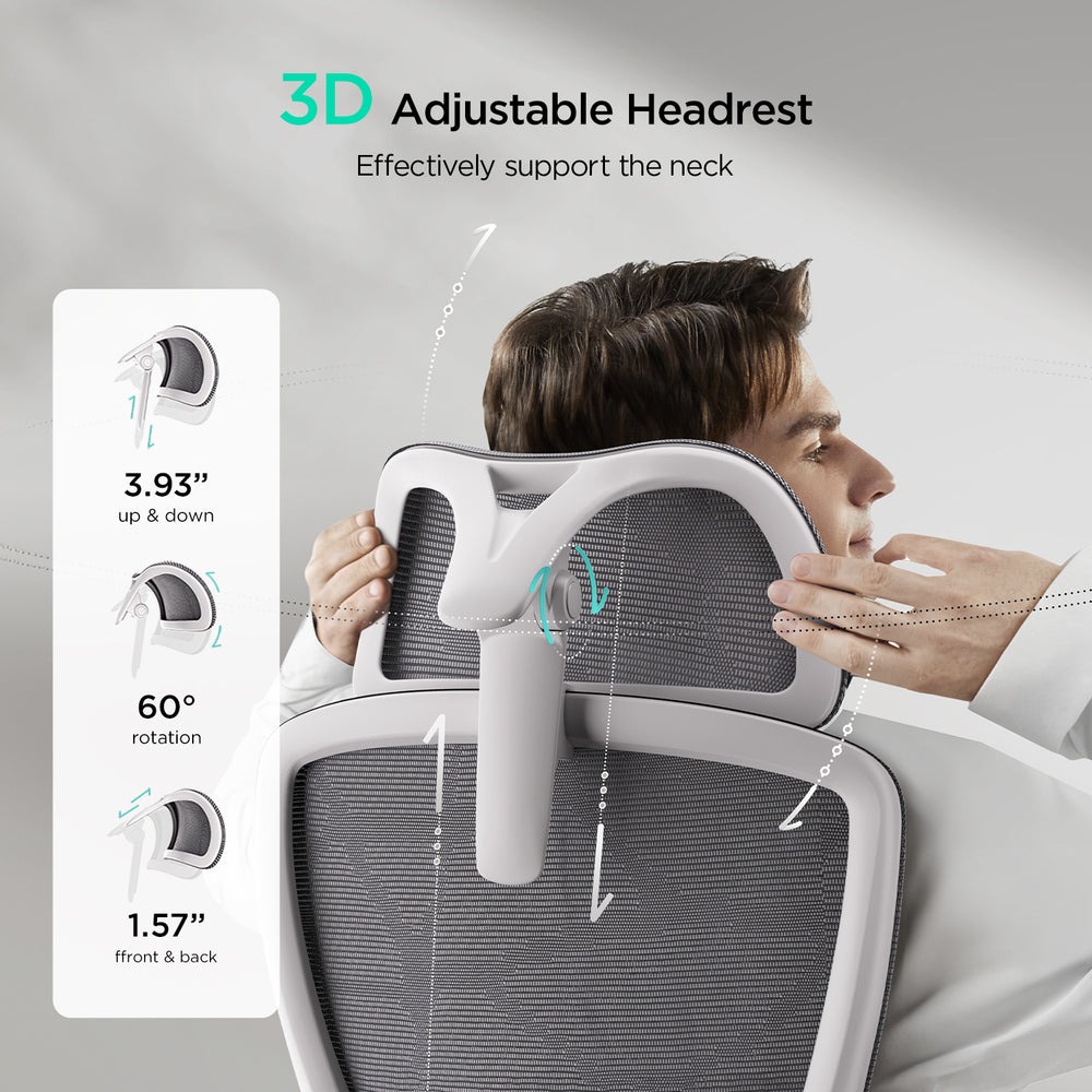 Gambar produk HBADA Kursi Kantor Office Chair Lumbar Support Flexible Armrest - E2