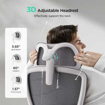 Gambar produk HBADA Kursi Kantor Office Chair Lumbar Support Flexible Armrest - E2