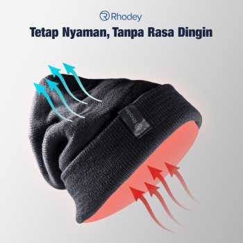 Gambar produk Rhodey Topi Kupluk Rajut Pria Wanita Poliester Beanie Hat Winter - EC002
