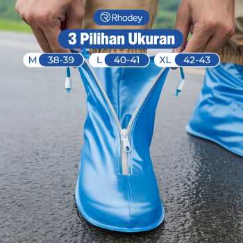 Gambar produk Rhodey Jas Hujan Sepatu Anti Air Shoes Cover PVC with Zipper M - XZ899