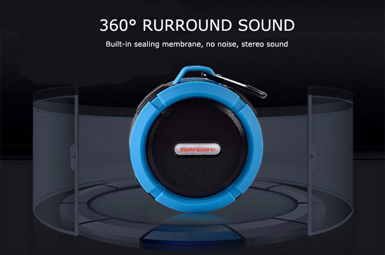 Gambar produk Taffware Speaker Bluetooth Portable Mini Stereo Outdoor Waterproof 5W - C6