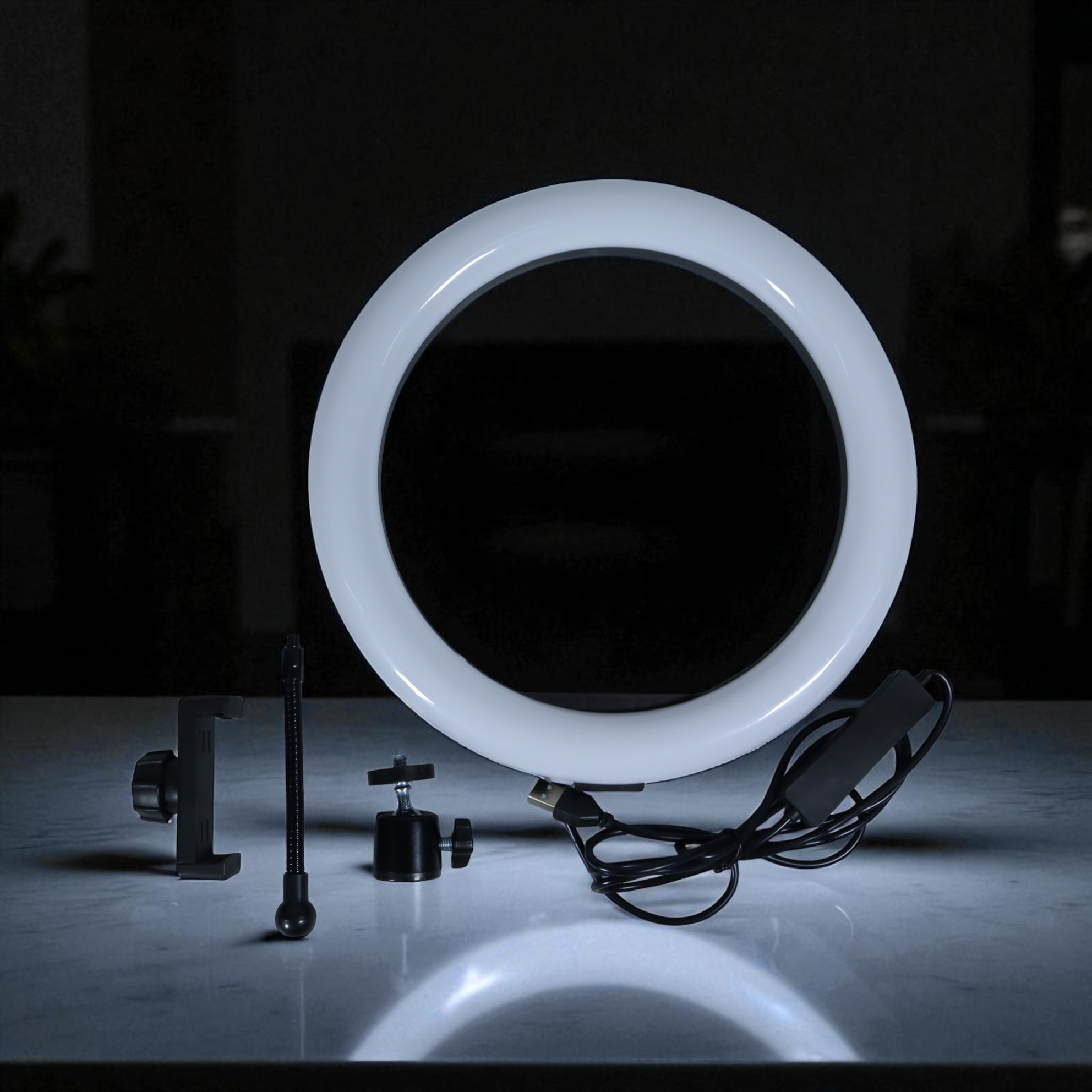 Gambar produk B-Light Lampu Ring Light LED RGBW Color Phone Holder 26cm 10W - MJ26