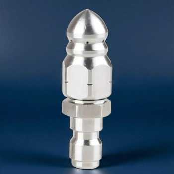 Gambar produk EZOT Jet Nozzle Pembersih Pipa Tekanan Tinggi Stainless Steel 1/4 Inch - EZ041