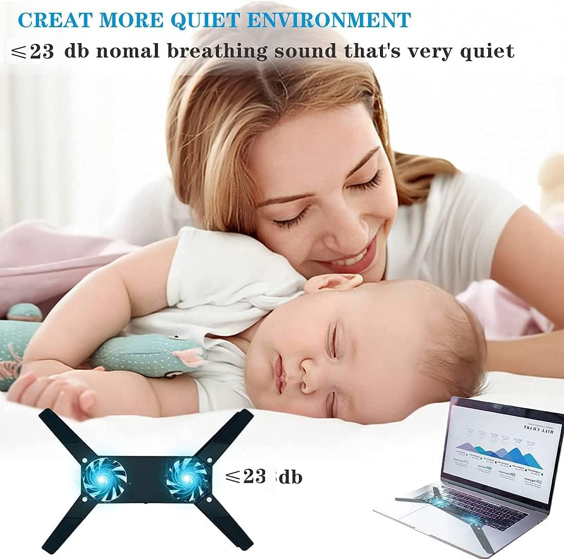Gambar produk Kingcooler Cooling Pad Laptop Kipas Pendingin Lipat 2 Fan 14 Inch - 818