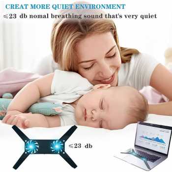 Gambar produk Kingcooler Cooling Pad Laptop Kipas Pendingin Lipat 2 Fan 14 Inch - 818