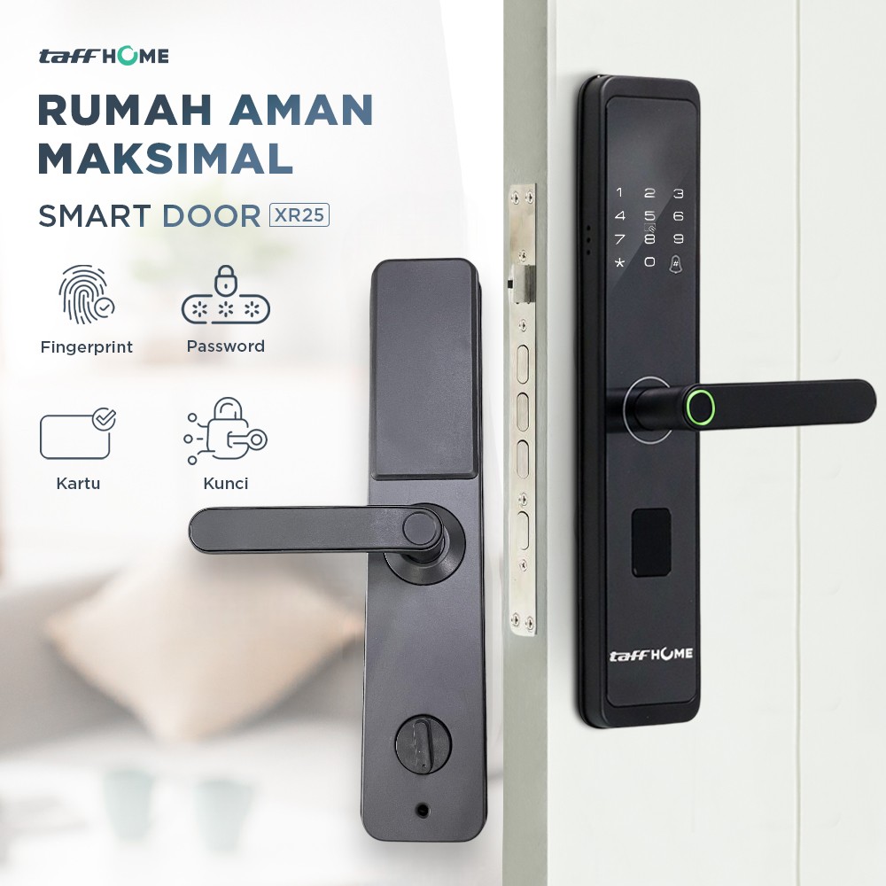 Gambar produk TaffHOME Smart Door Lock Fingerprint Password Card Alarm - XR25