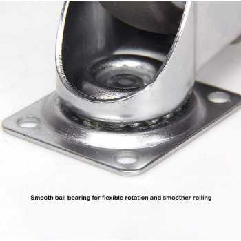 Gambar produk CASTRY Roda Kastor Furniture Soft Rubber Caster Wheel 1 Inch 4 PCS Flat - C10