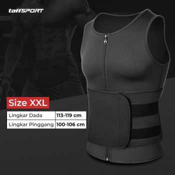 Gambar produk TaffSPORT Korset Pembentuk Badan Pria Shaper Corset Vest Single Velcro XXL - MWL10
