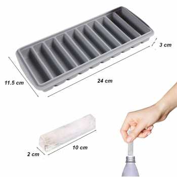 Gambar produk LessMo Cetakan Es Batu Silikon Balok 10 Grid Ice Cube Mold Food Grade - LM-10