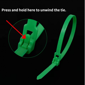 Gambar produk TaffGUARD Kabel Ties Plastic Zip Cable Organizer Reusable 100 PCS 5x200mm - Z815