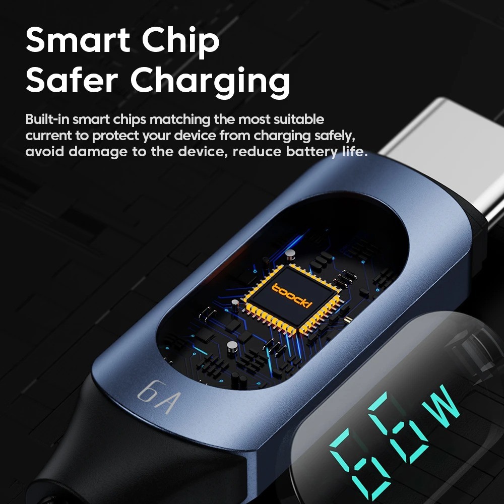 Gambar produk Toocki Kabel Charger Data USB to USB Type-C Fast Charging 66W 6A 1M - TXCT-XY01/XYA01