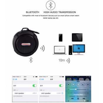 Gambar produk Taffware Speaker Bluetooth Portable Mini Stereo Outdoor Waterproof 5W - C6