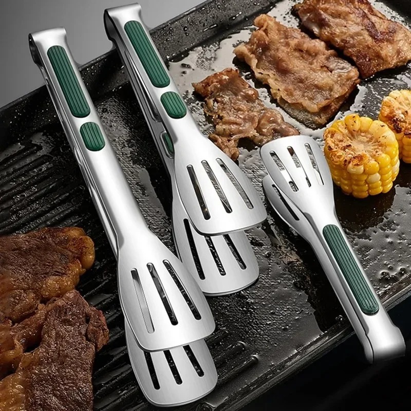 Gambar produk DONO Capitan Daging BBQ Jepitan Makanan Stainless Steel 304 Anti Slip 9 Inch - D-79