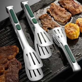 Gambar produk DONO Capitan Daging BBQ Jepitan Makanan Stainless Steel 304 Anti Slip 9 Inch - D-79