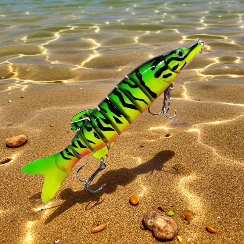 Gambar produk BASSLER Umpan Pancing Ikan Lifelike Fish Bait Lure 8 Section 13cm 18g - BS100