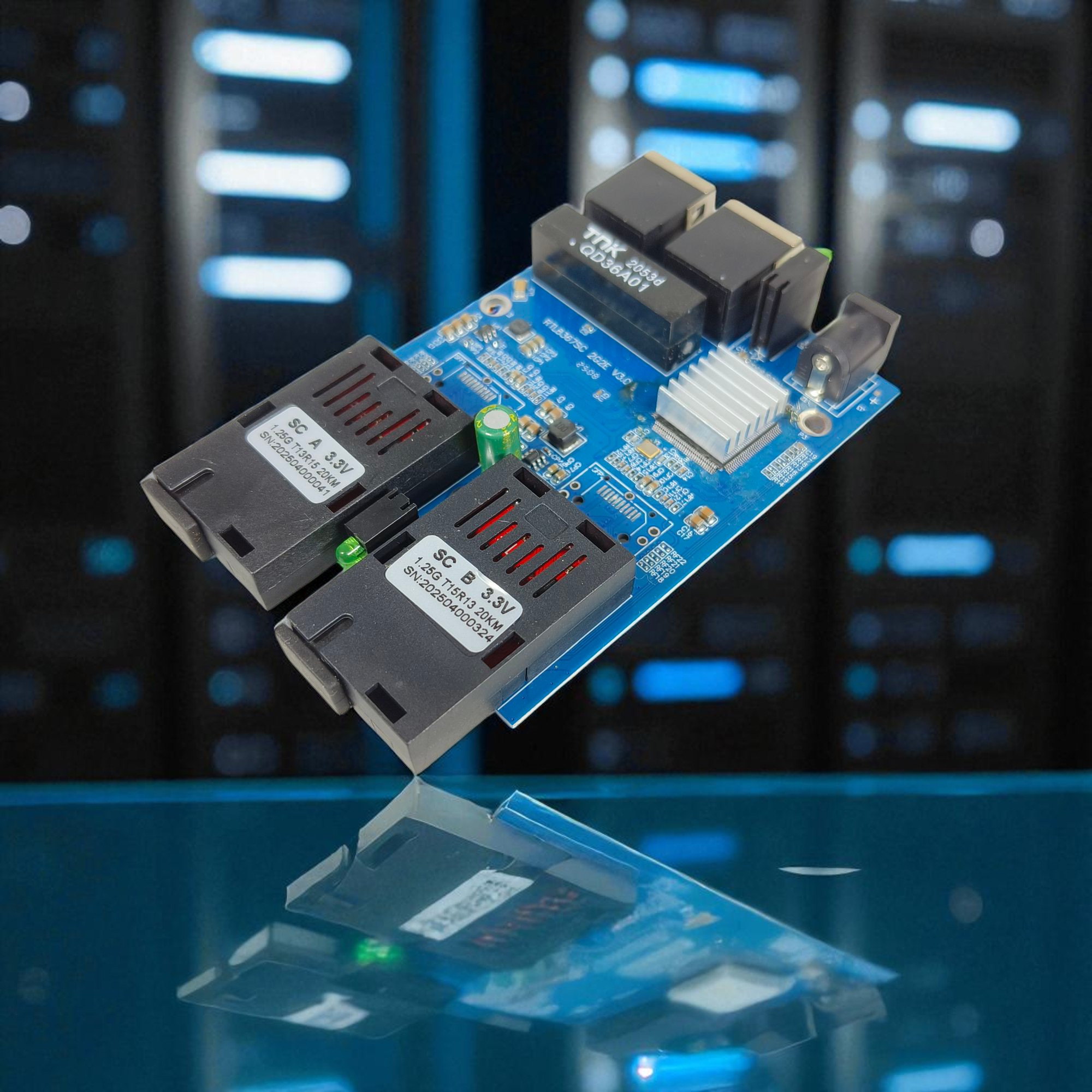 Gambar produk TNK Gigabit Fiber Optical Ethernet Media Converter - 2GF2GE