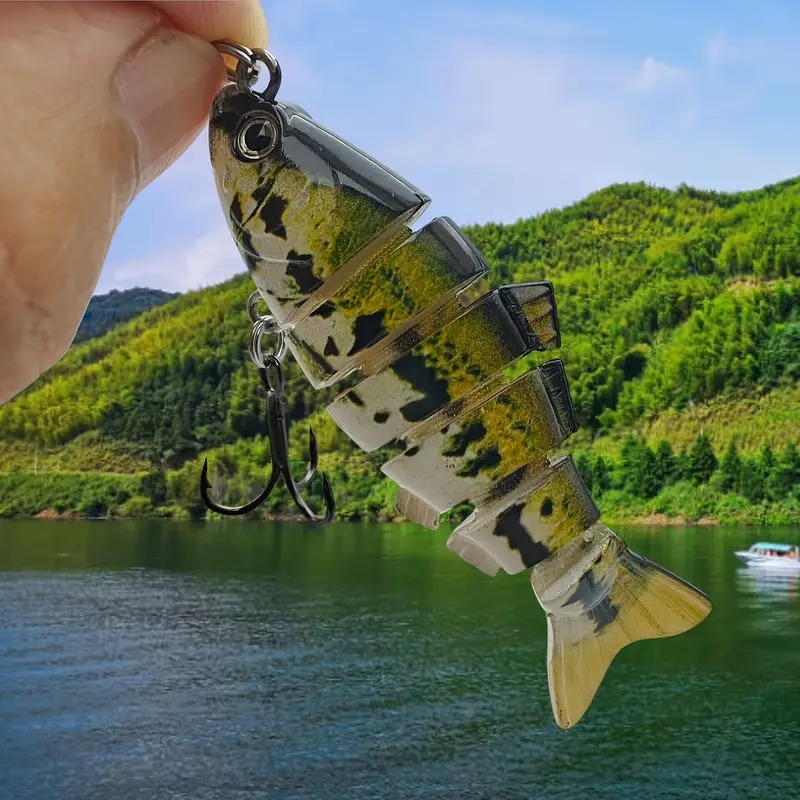 Gambar produk BASSLER Umpan Pancing Ikan Lifelike Fish Bait Lure 6 Section 10cm 18g - BS180