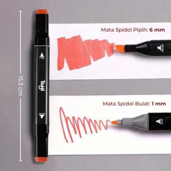 Gambar produk Toddi Spidol Dual Side Fine Art Brush Art Marker Set 120 Warna - CY-006