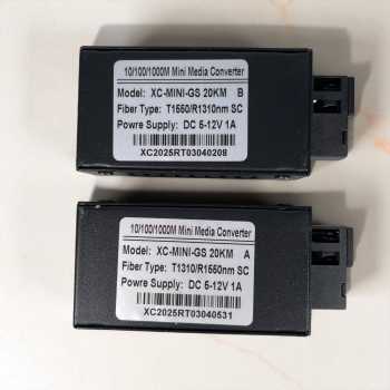 Gambar produk Xicom Gigabit Fiber Optical Ethernet Media Converter 1000MB/s - XC-MINI-GS