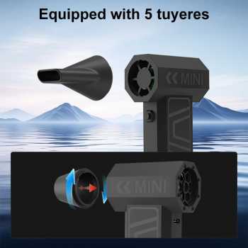 Gambar produk Isfriday Air Duster Blower Mini Turbo Jet Fan 4000mAh 100W with Nozzle - X3S