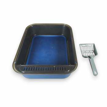 Gambar produk KITPET Bak Pasir Kucing Cat Litter Box Semi Enclosed Pet Toilet Kitten - KT1