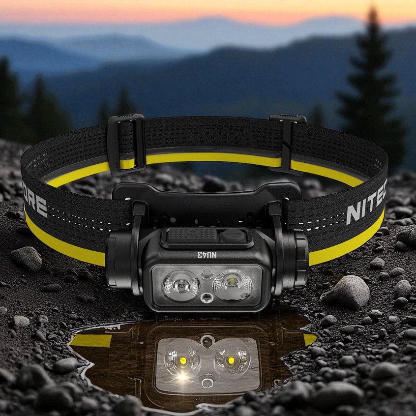 Gambar produk NITECORE Headlamp LED Senter Kepala Lightweight IP68 1400 Lumens - NU43