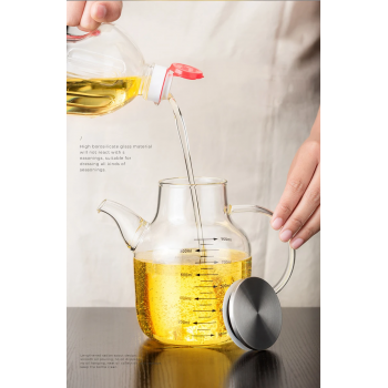 Gambar produk FMA Botol Minyak Borosilicate Glass Oil Pot Leakproof Heat-Resistant 900ml - FM-2PL