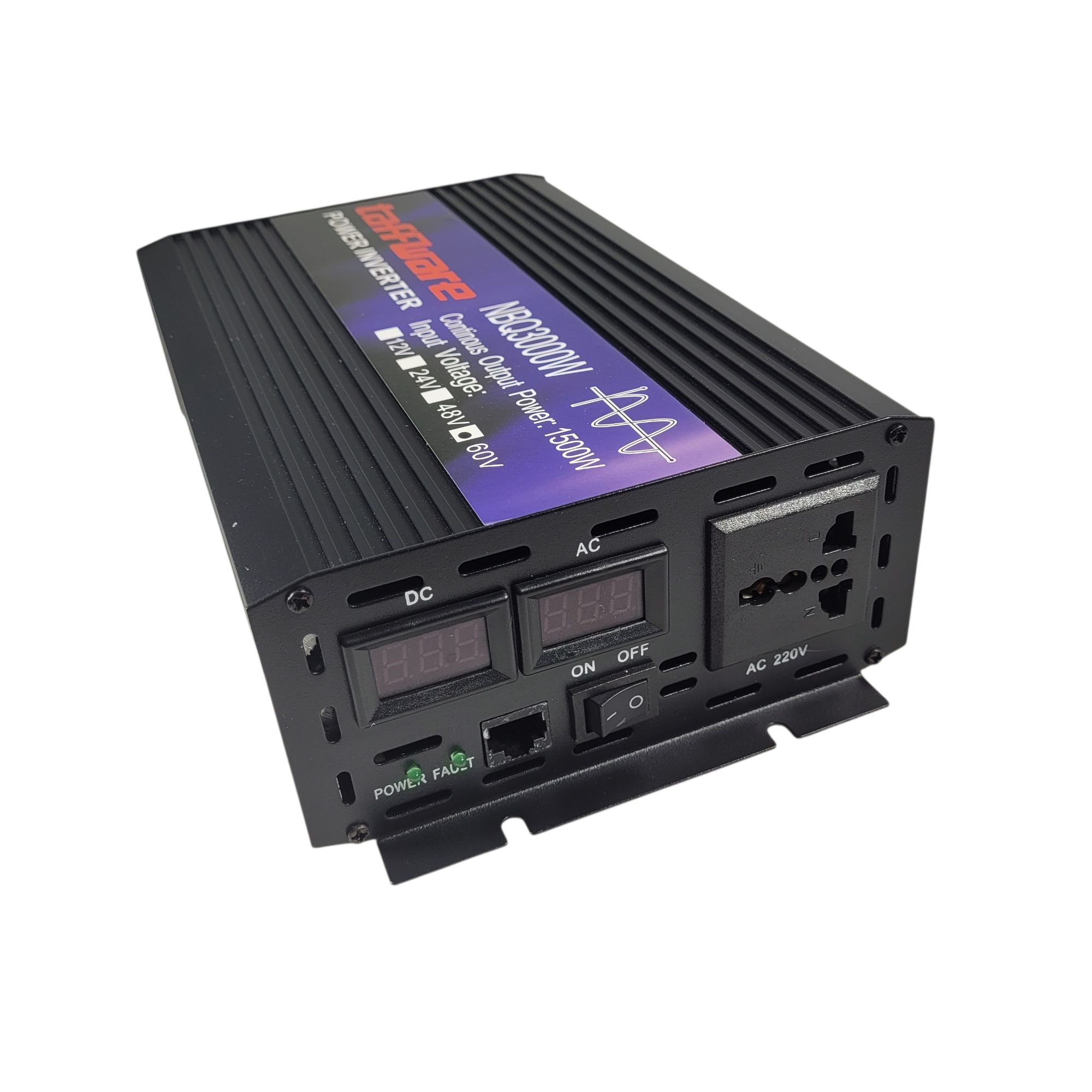 Gambar produk Taffware Power Inverter Mobil Pure Sine Wave DC 60V to AC 220V 3000W - NBQ3000W