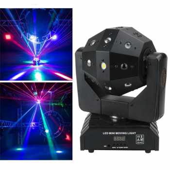 GVT Lampu Proyektor Disco Ball Moving Head 16 LED DMX512 RGB 120W 220V - GV120