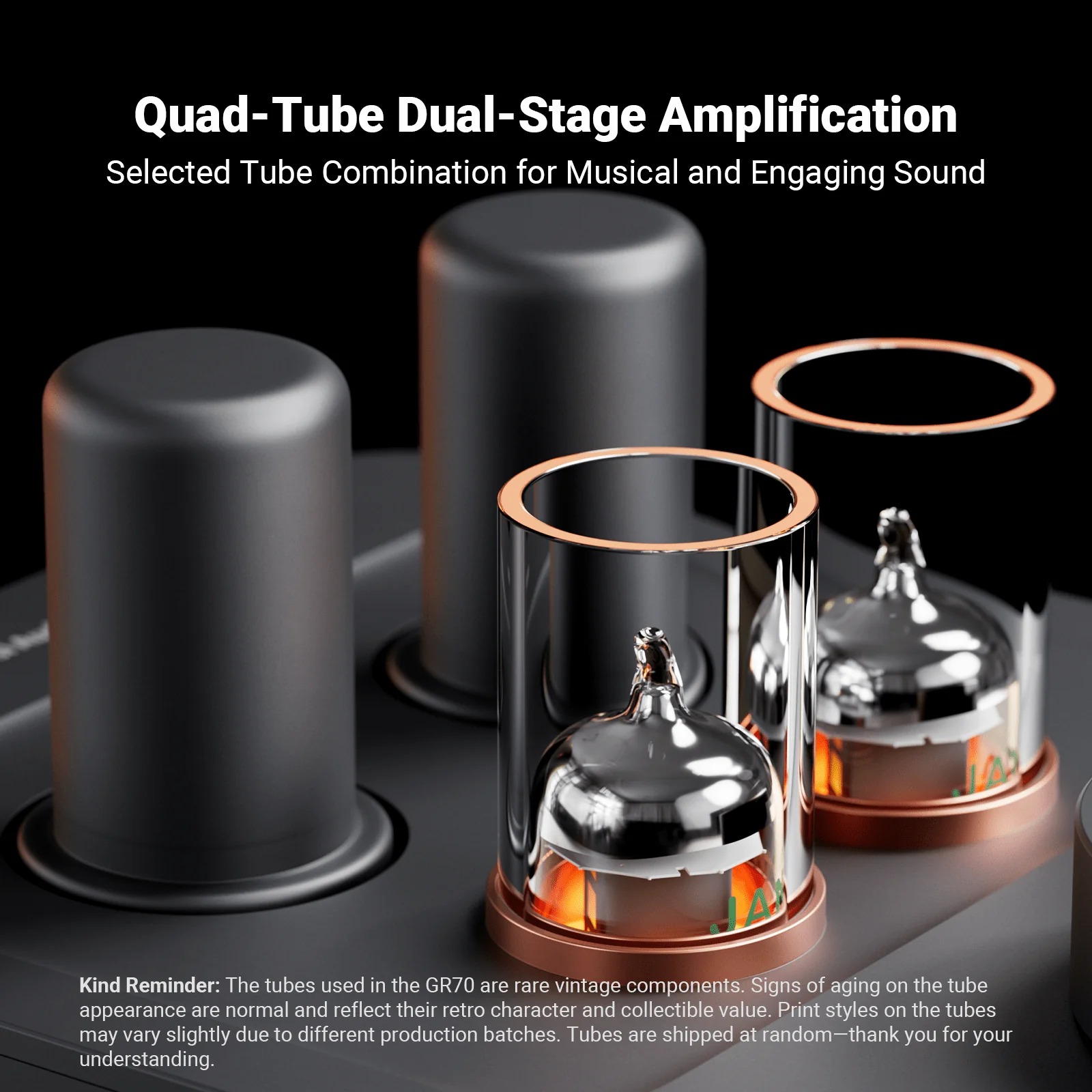 Gambar produk Fosi Audio Amplifier Quad Tube Hi-Fi Headphone DAC with Volume Knob - GR70