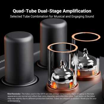 Gambar produk Fosi Audio Amplifier Quad Tube Hi-Fi Headphone DAC with Volume Knob - GR70